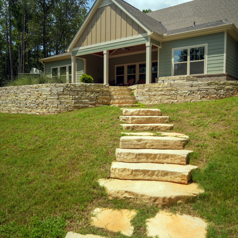 stone path to house
